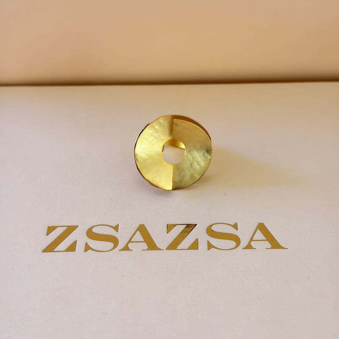 Handmade Intersecting Circles Gold Set | Gold Plated | ZsaZsa