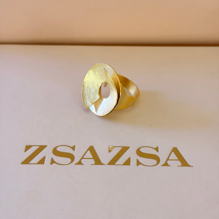 Handmade Intersecting Circles Gold Set | Gold Plated | ZsaZsa