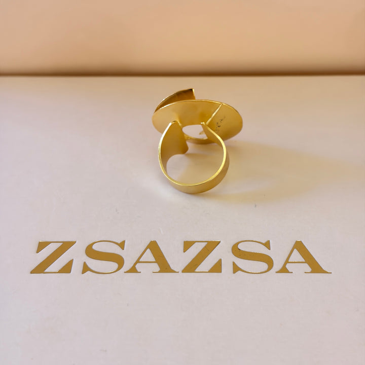 Handmade Intersecting Circles Gold Set | Gold Plated | ZsaZsa