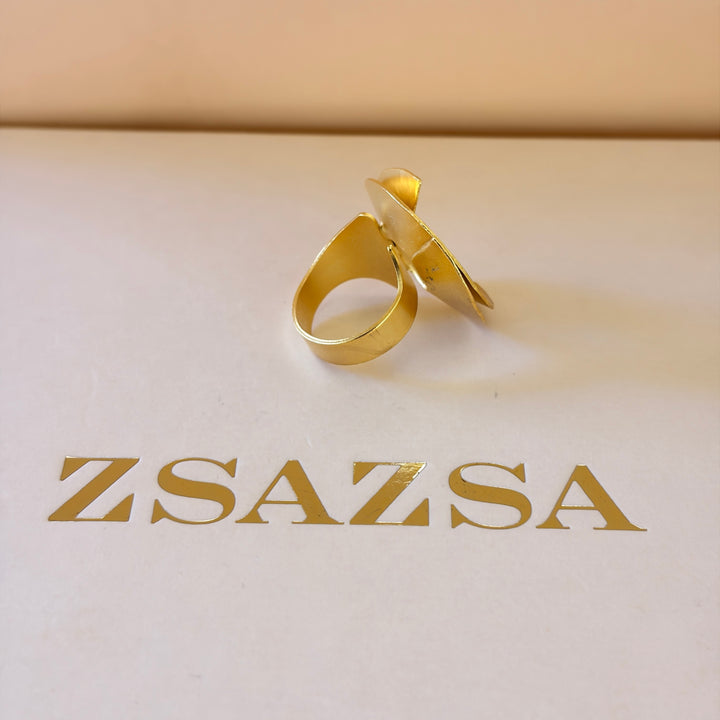 Handmade Intersecting Circles Gold Set | Gold Plated | ZsaZsa