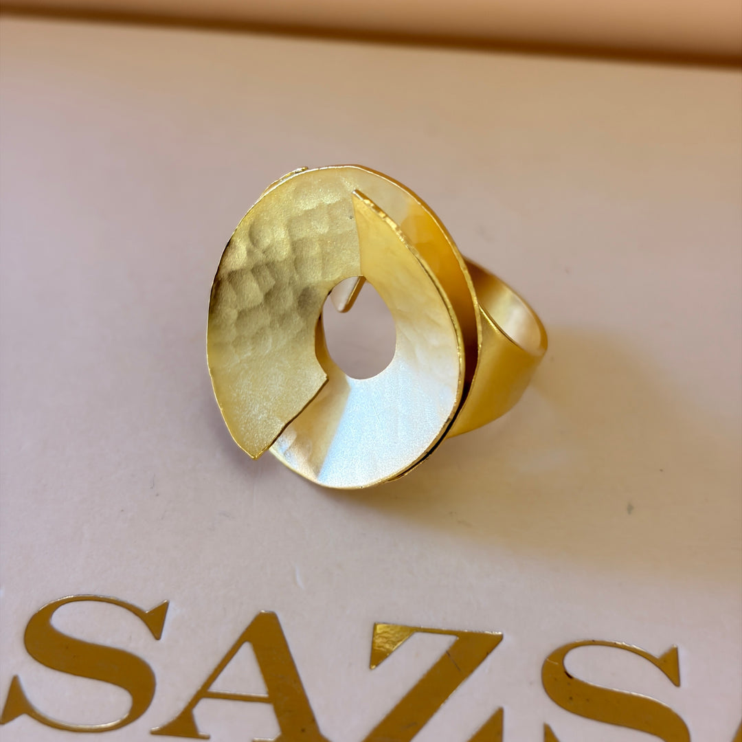Handmade Intersecting Circles Gold Set | Gold Plated | ZsaZsa