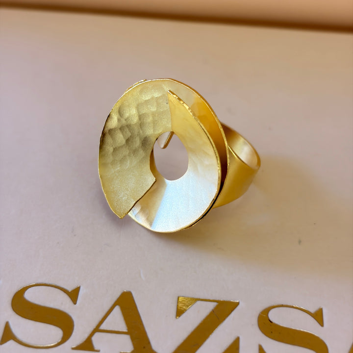 Handmade Intersecting Circles Gold Set | Gold Plated | ZsaZsa