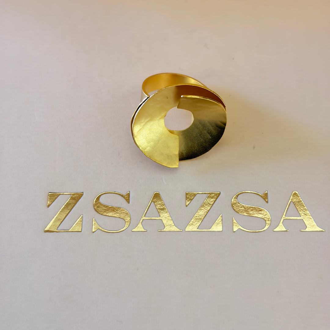 Handmade Intersecting Circles Gold Set | Gold Plated | ZsaZsa