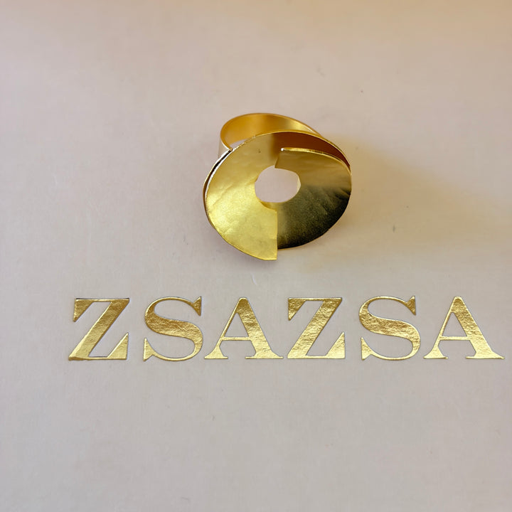Handmade Intersecting Circles Gold Set | Gold Plated | ZsaZsa