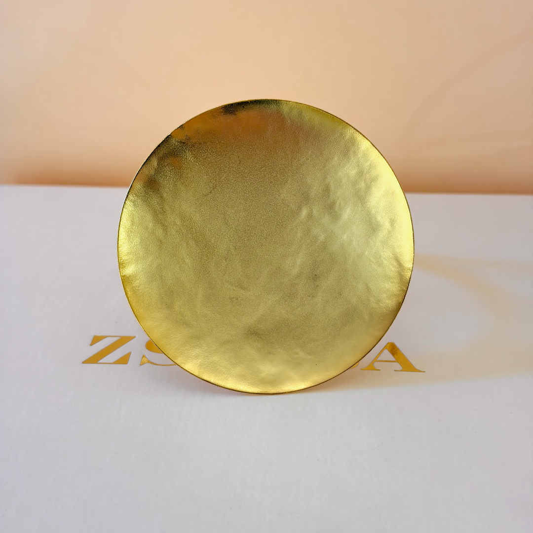 Handmade Circle Statment Open Magnetic Bangle | Gold Plated | ZsaZsa