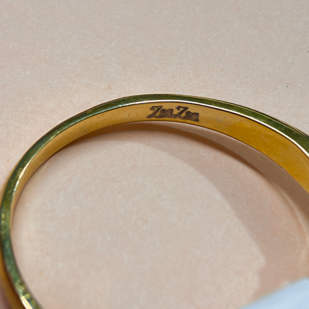 Zircone Flower Dainty Gold Ring | Gold Plated | ZsaZsa