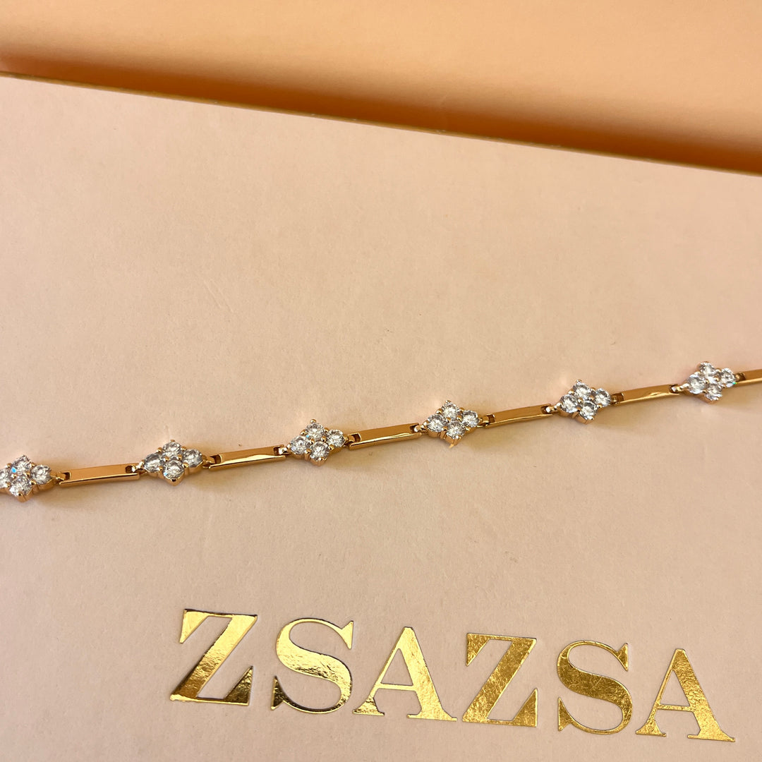 Zircone light rose gold plated bracelet