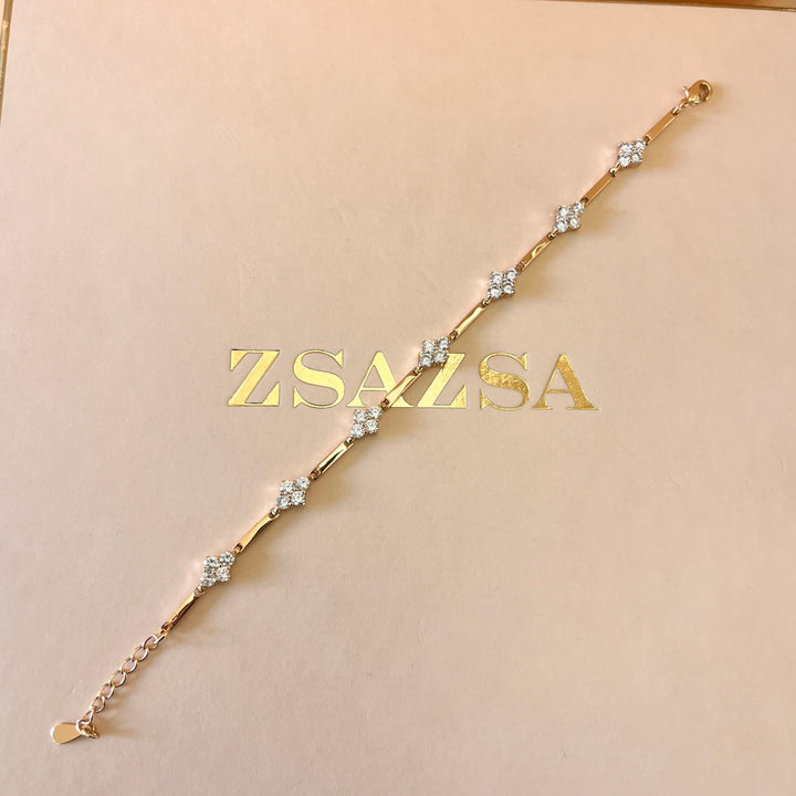 Zircone light rose gold plated bracelet