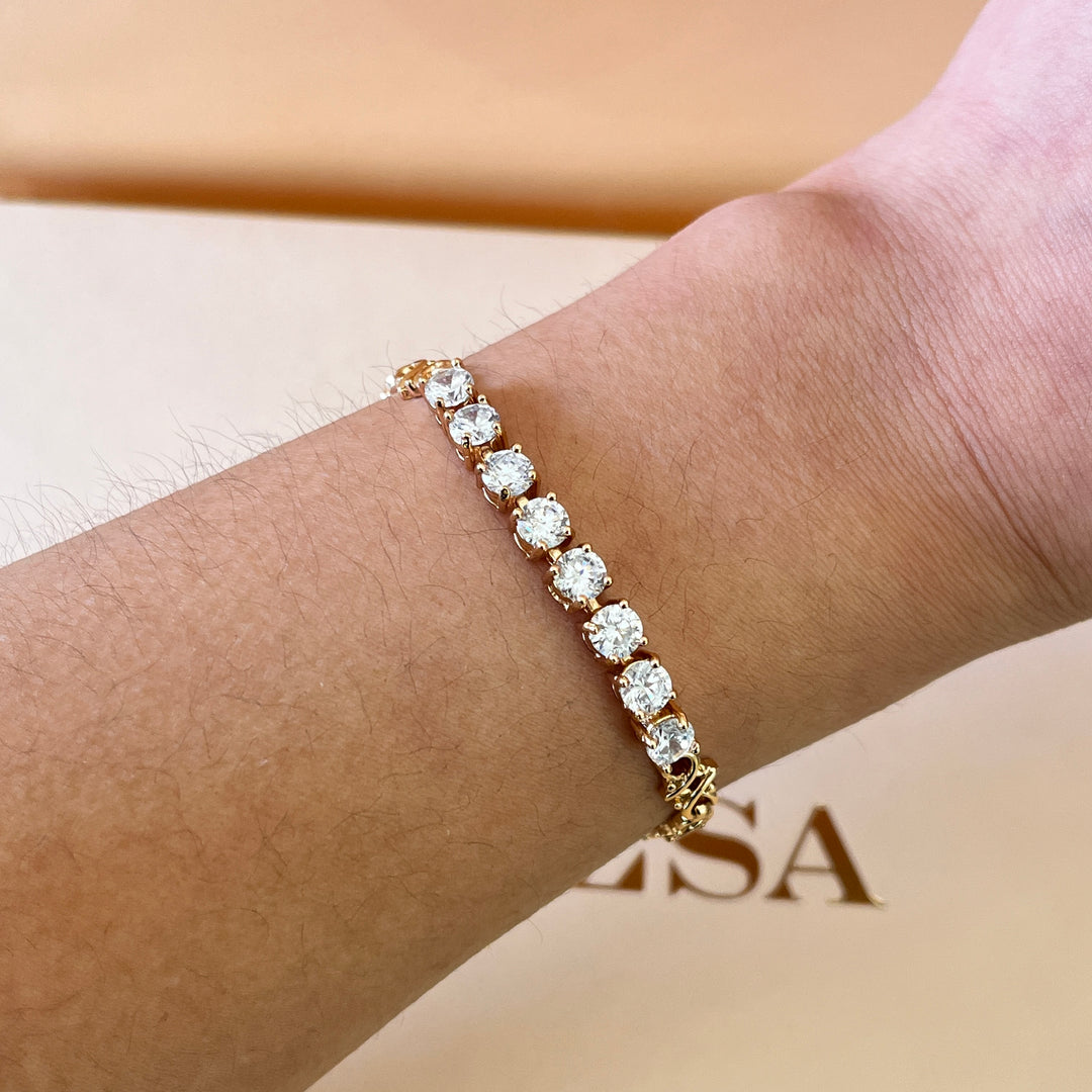 Zircone light rose gold plated bracelet