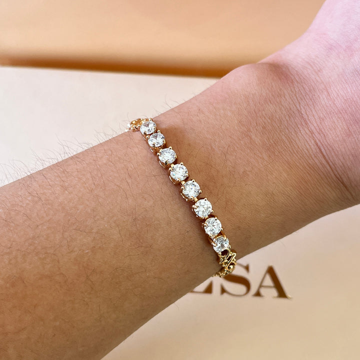 Zircone light rose gold plated bracelet