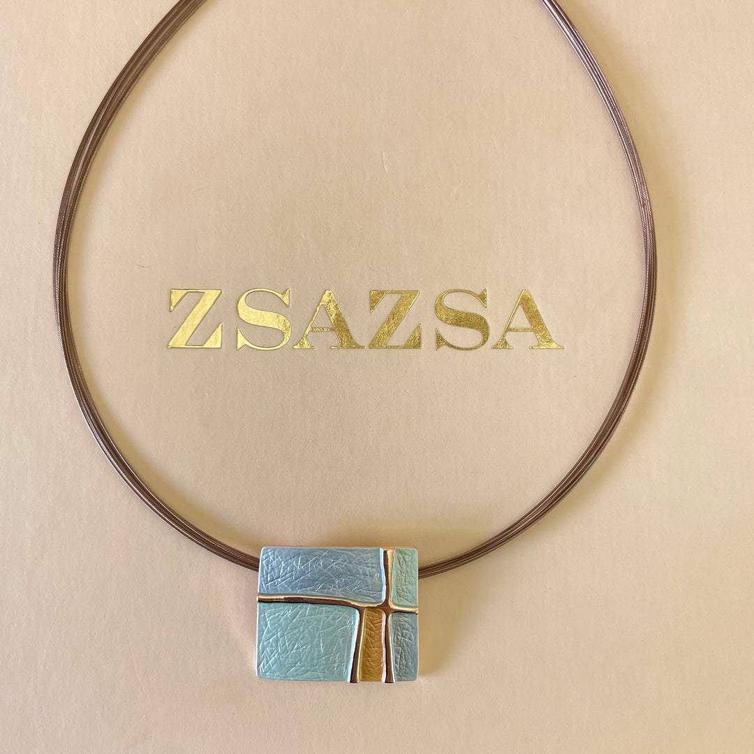 Enamel light blue, light turquoise and peach gold rose gold set