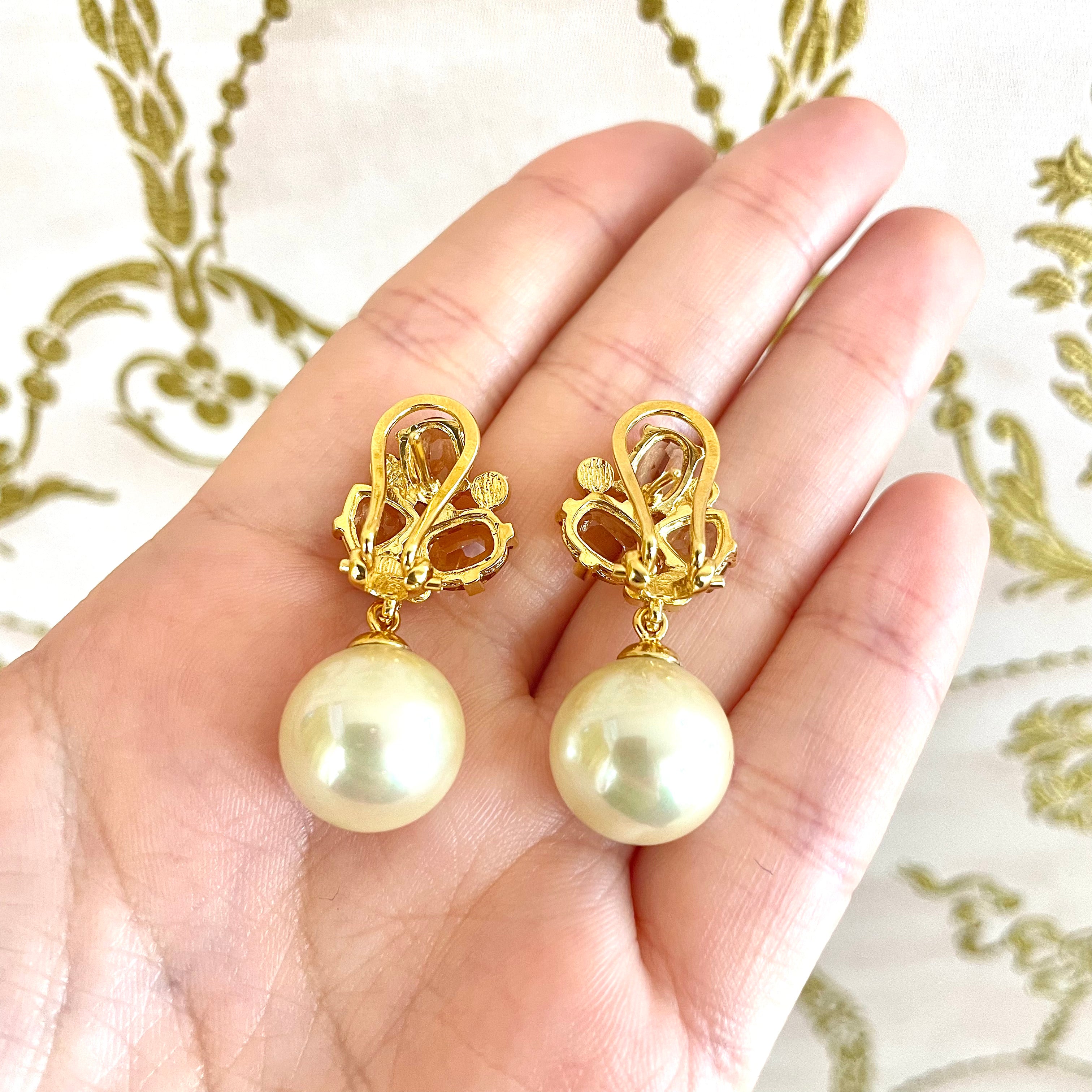 Mallorca pearls with Swarovski crystals earrings