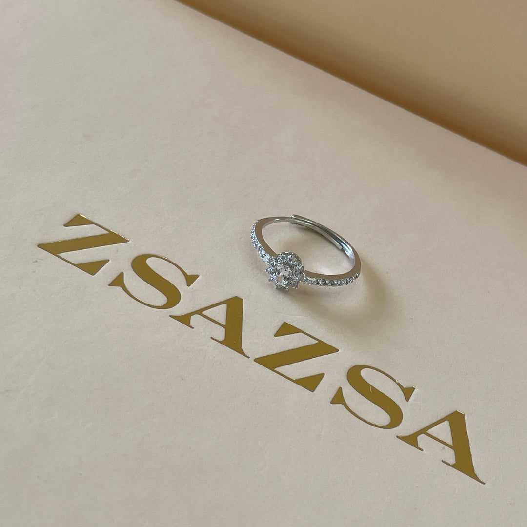 Sterling Silver dainty flower ring