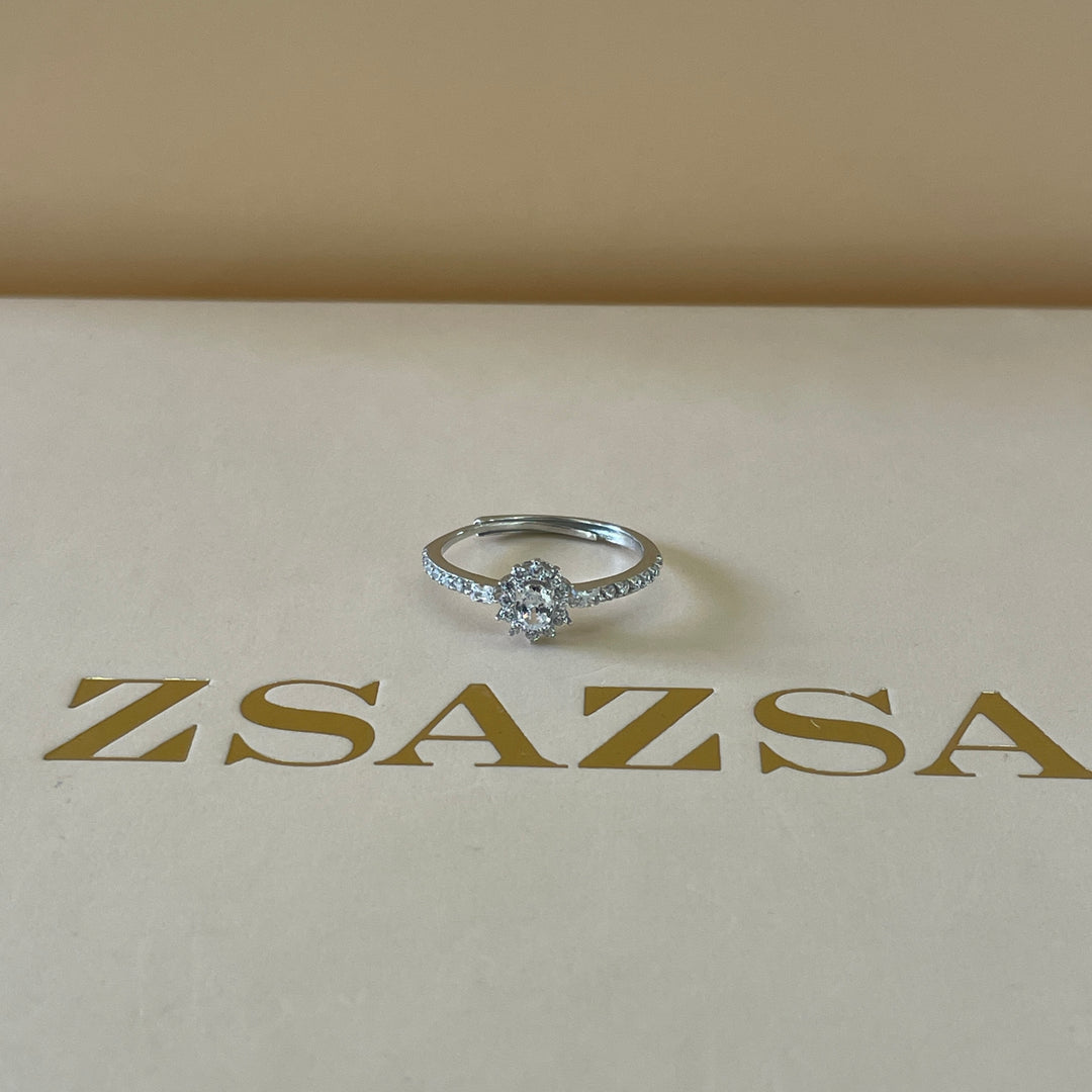 Sterling Silver dainty flower ring