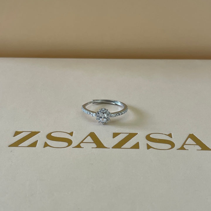 Sterling Silver dainty flower ring