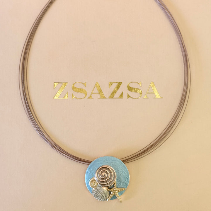 Enamel light blue ocean crust set