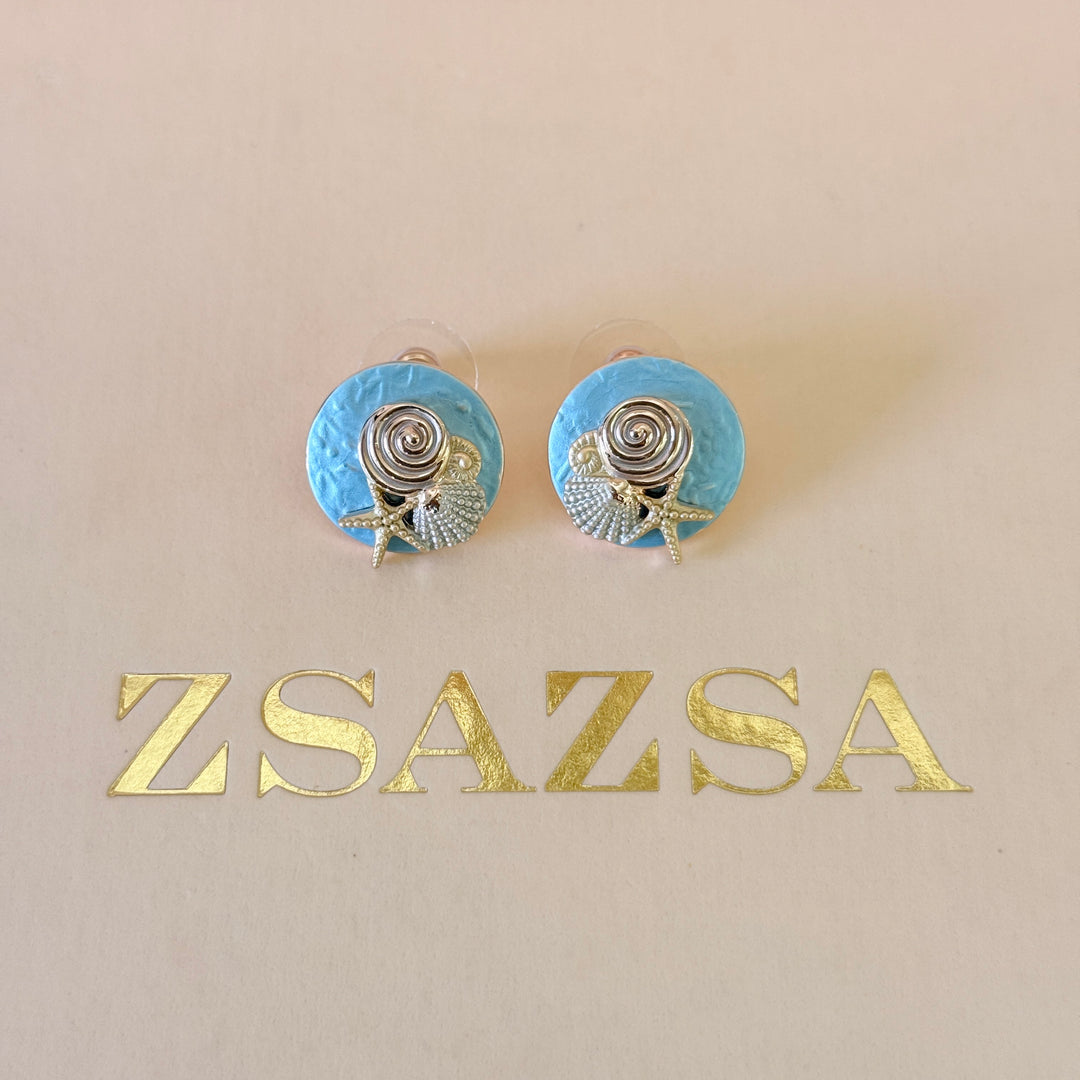 Enamel light blue ocean crust set