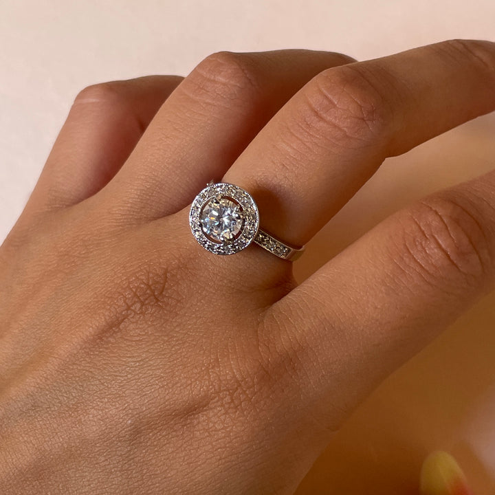 Sterling Silver tiltable stone ring