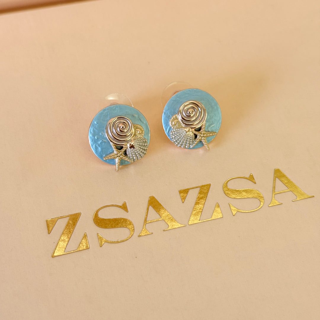 Enamel light blue ocean crust set