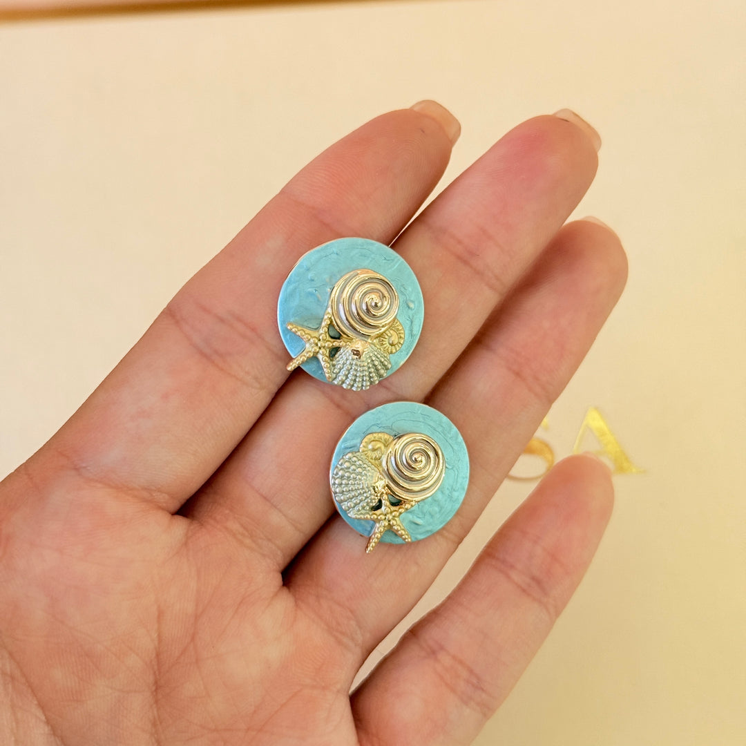 Enamel light blue ocean crust set