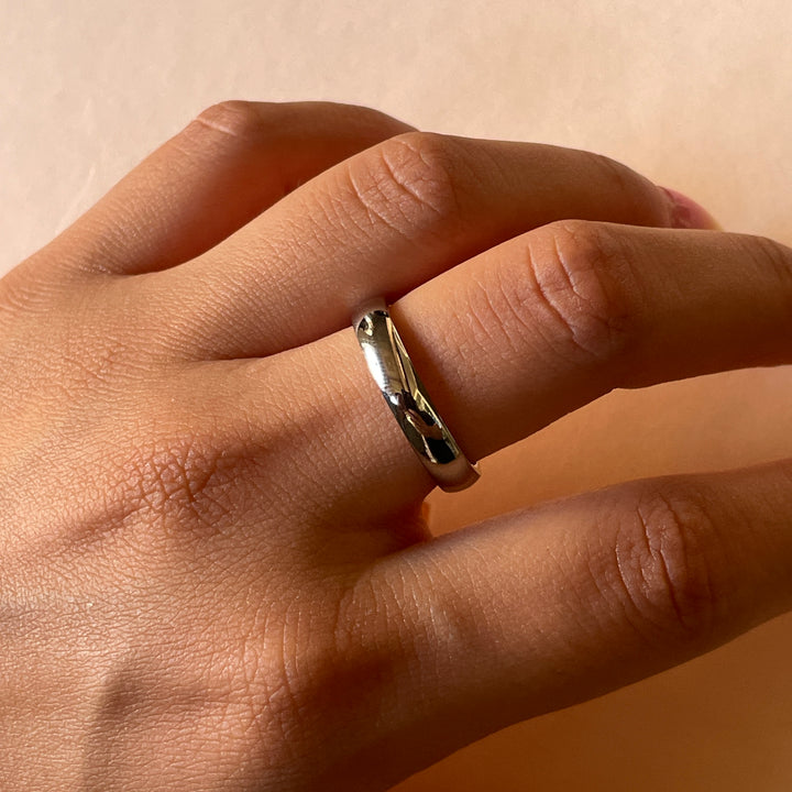 Silver Wedding Classic in white gold plating