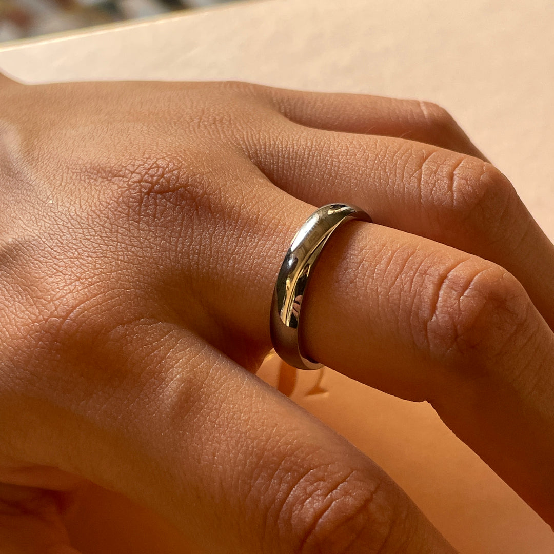 Silver Wedding Classic in white gold plating