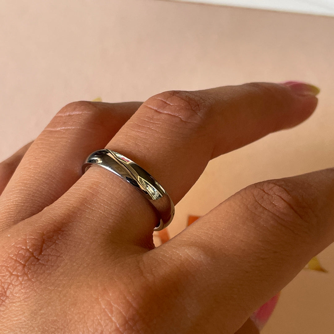 Silver Wedding Classic in white gold plating