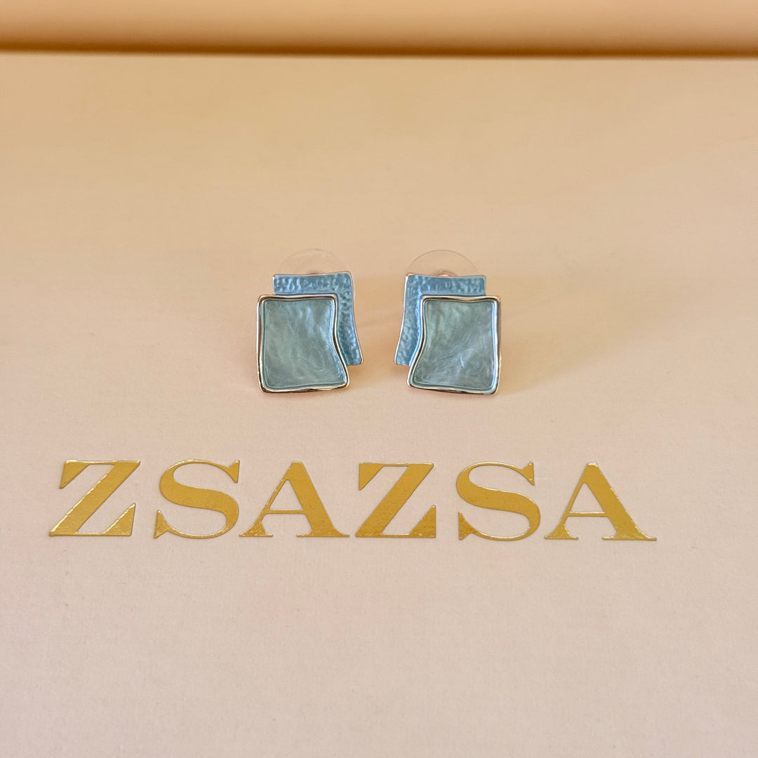 Enamel mint and light blue set