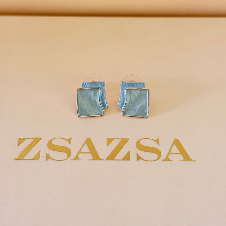 Enamel mint and light blue set