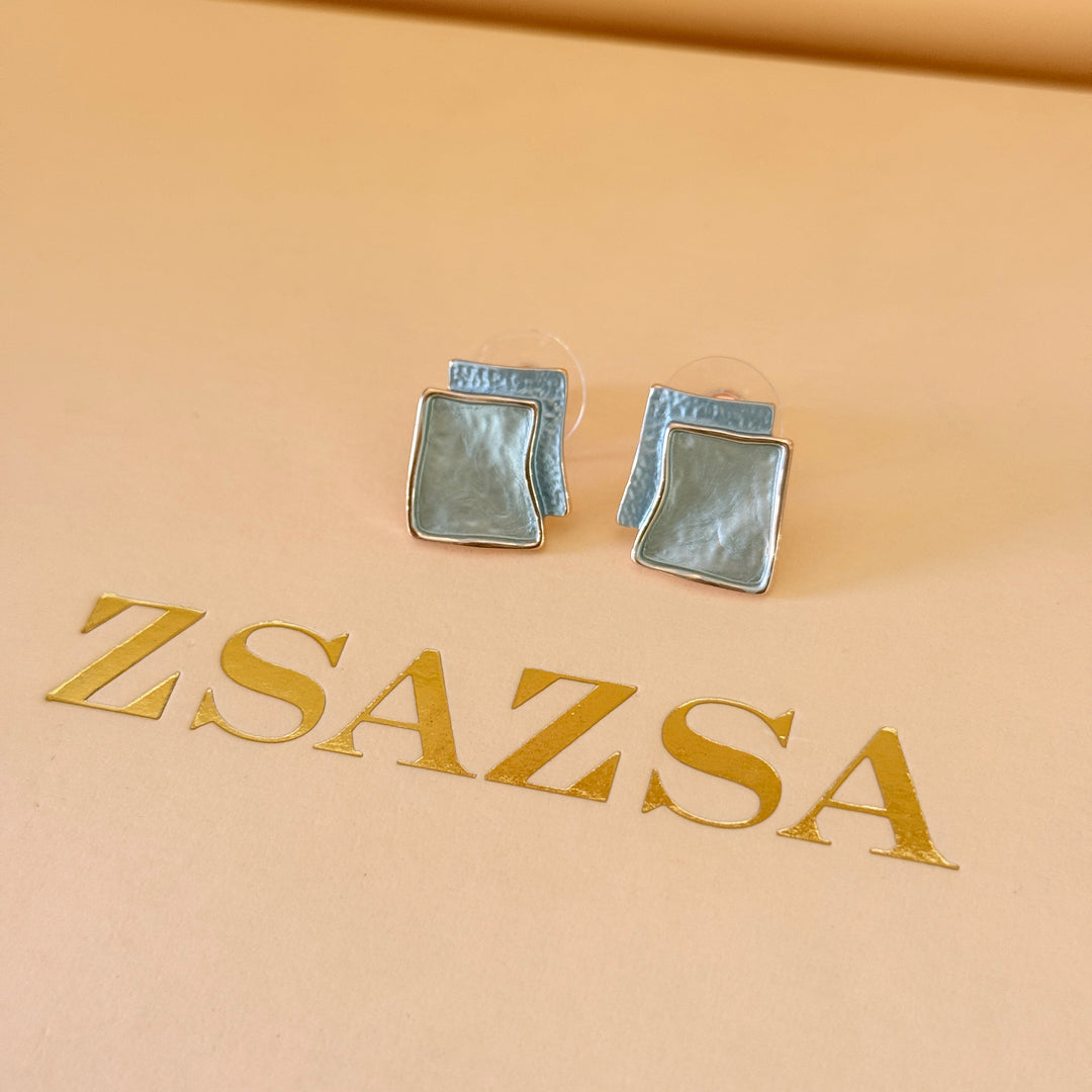 Enamel mint and light blue set