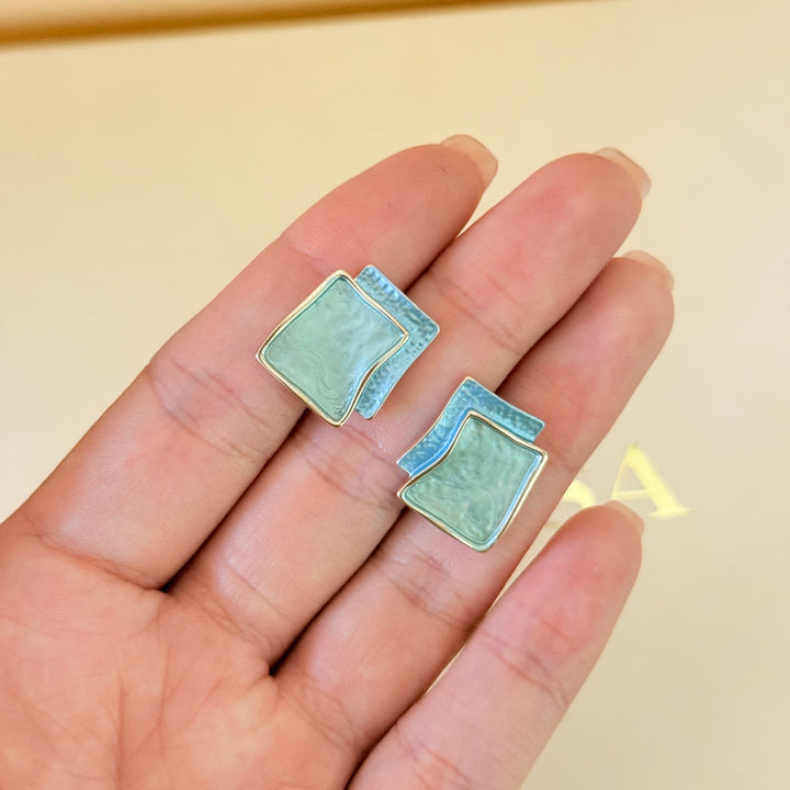 Enamel mint and light blue set