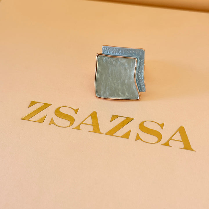 Enamel mint and light blue set