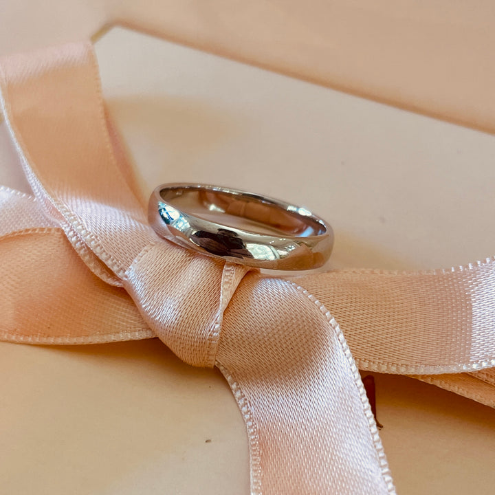 Silver Wedding Classic in white gold plating