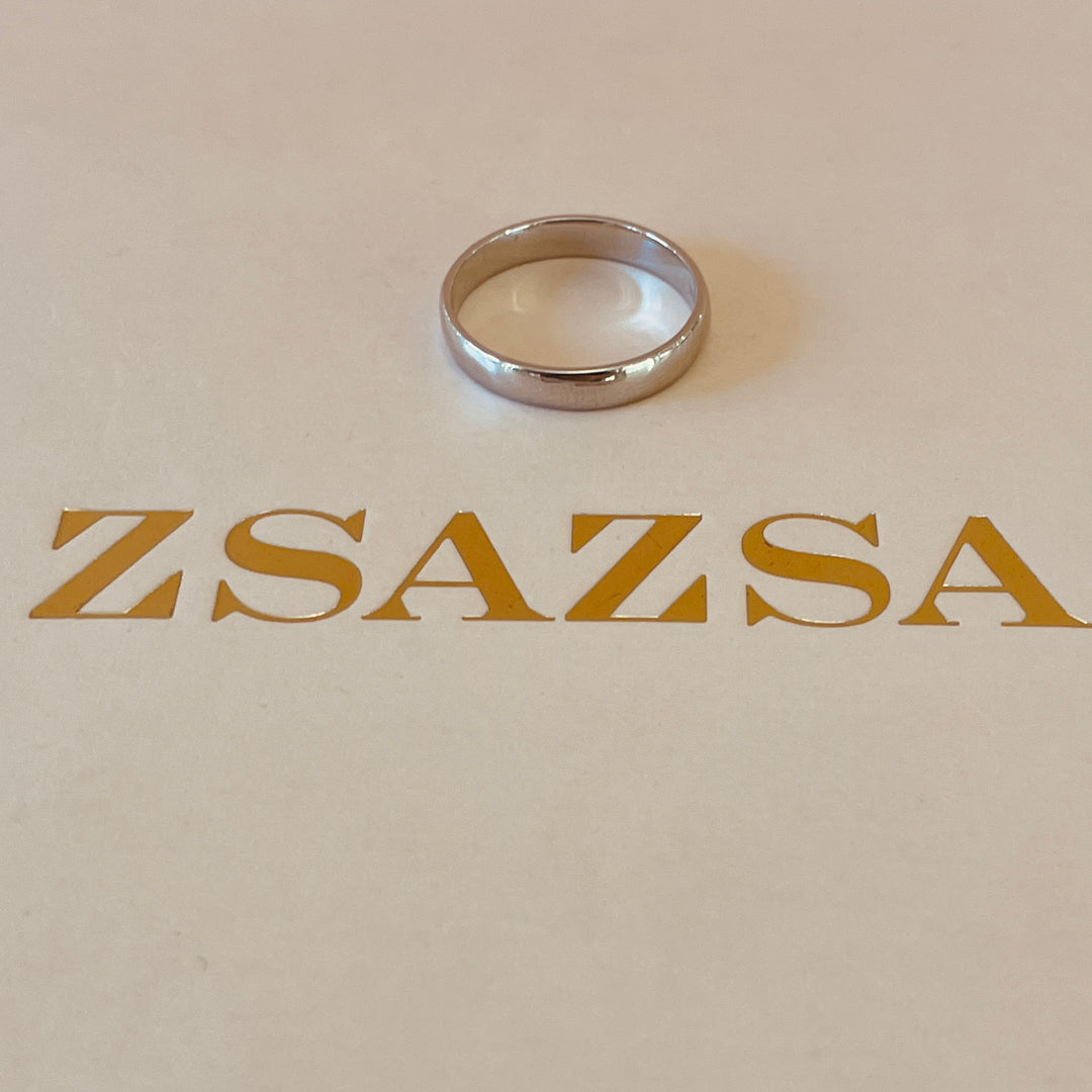 Silver Wedding Classic in white gold plating