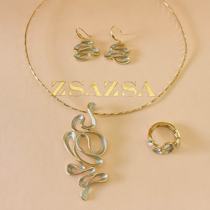 Enamel light grey curvy set