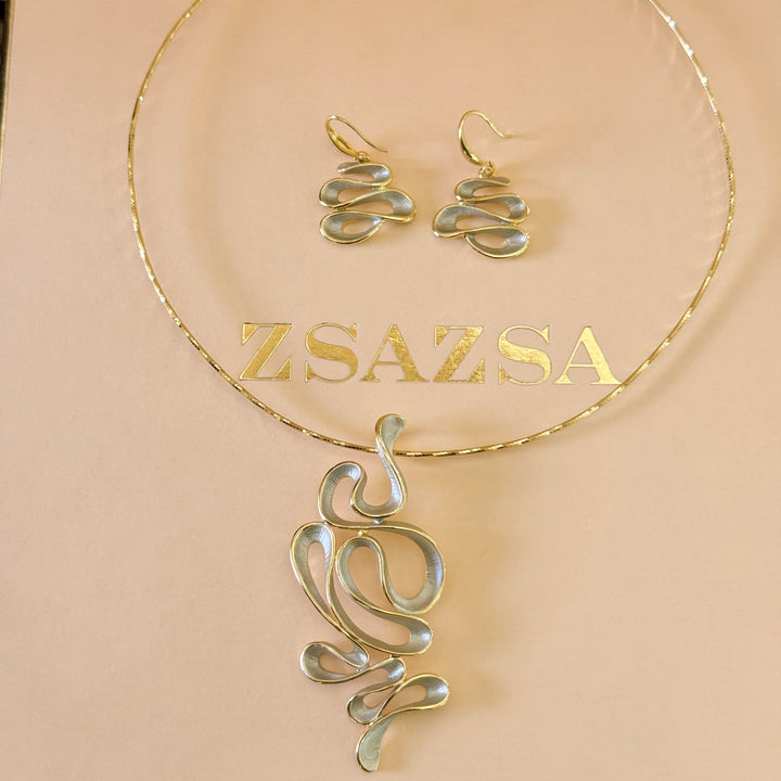 Enamel light grey curvy set
