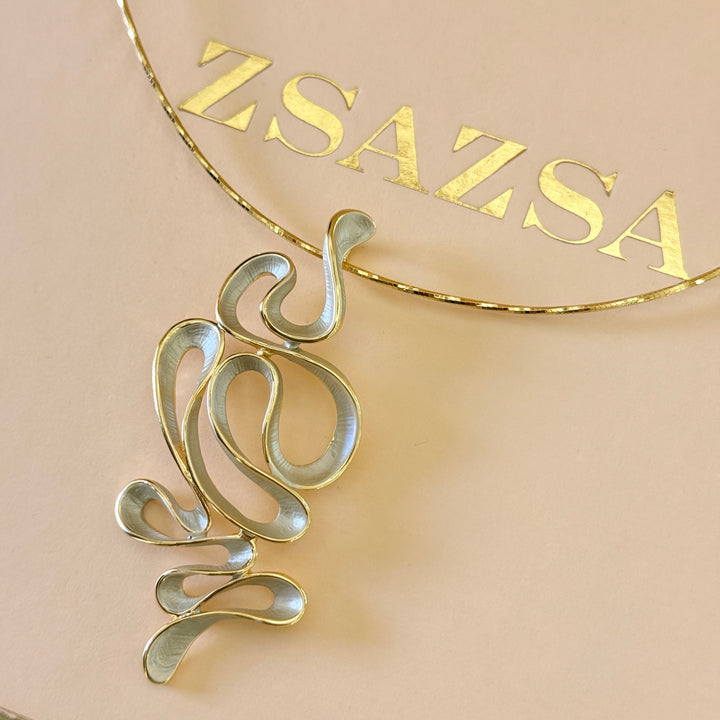 Enamel light grey curvy set