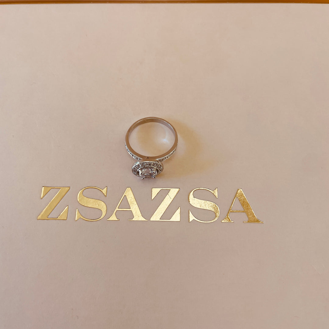 Sterling Silver tiltable stone ring