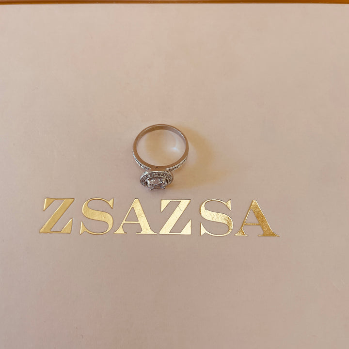 Sterling Silver tiltable stone ring