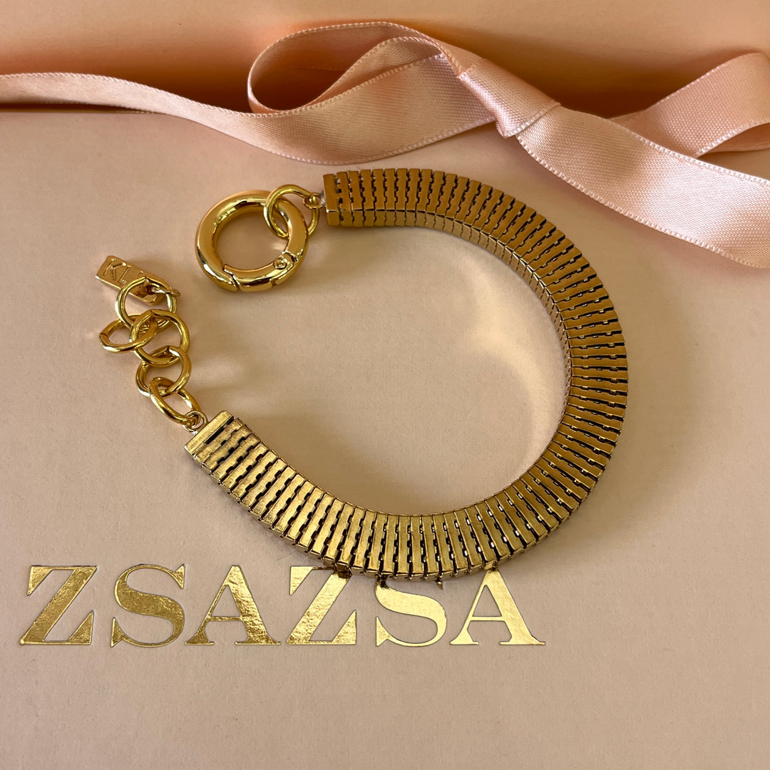 Cord gold plated necklace and bracelet