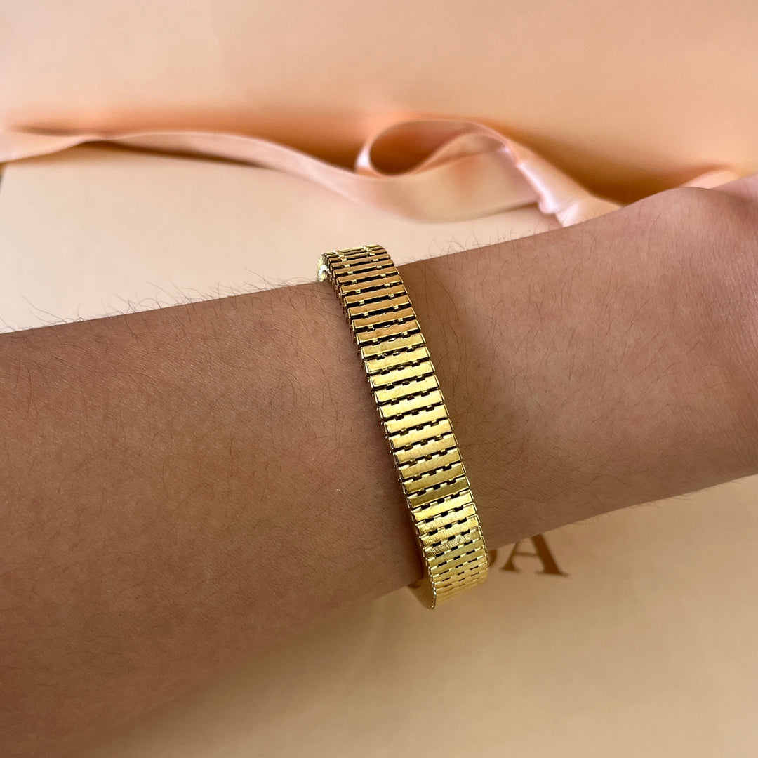 Cord gold plated necklace and bracelet