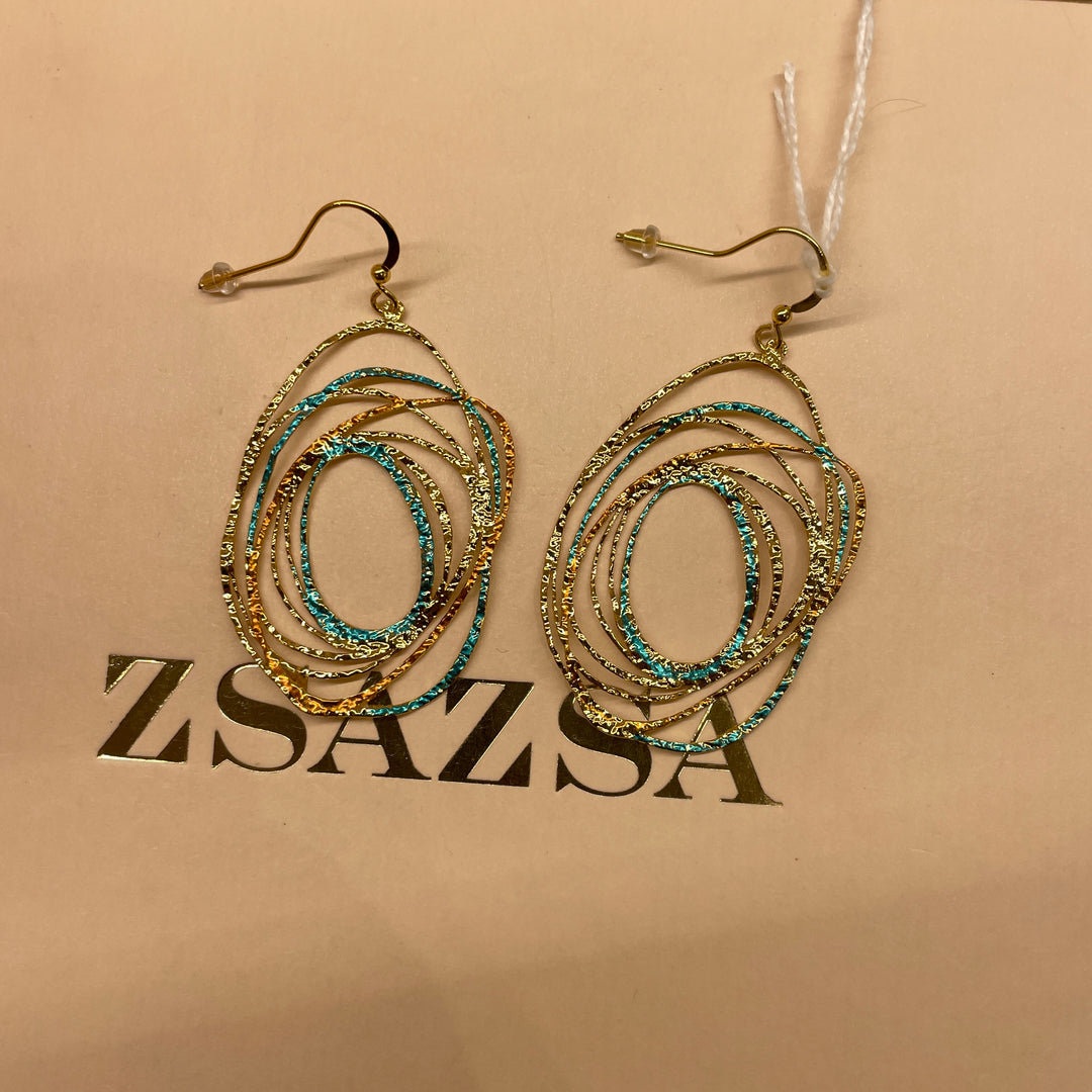 Gold colour handmade earrings