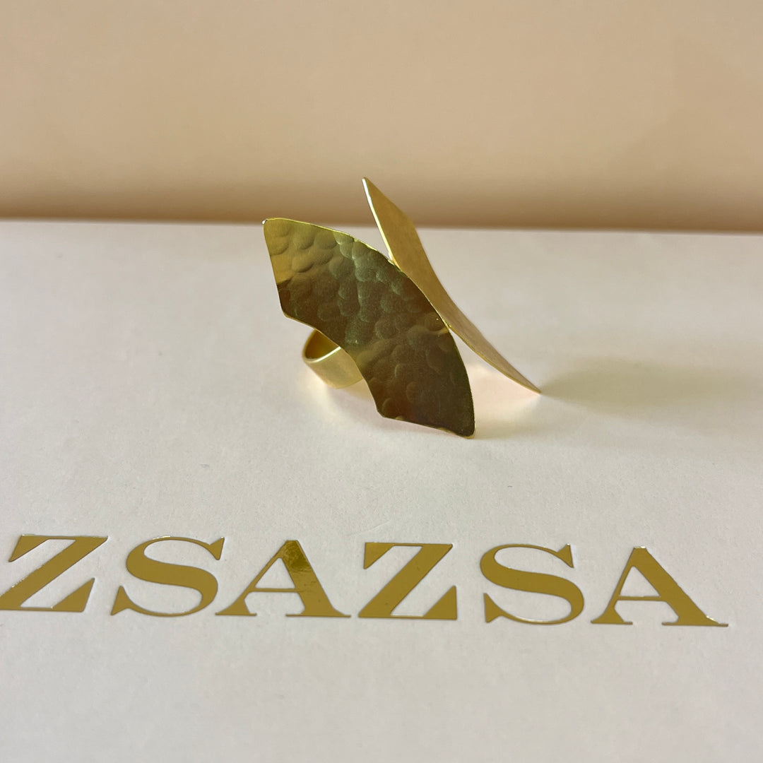 Handmade gold plated ring