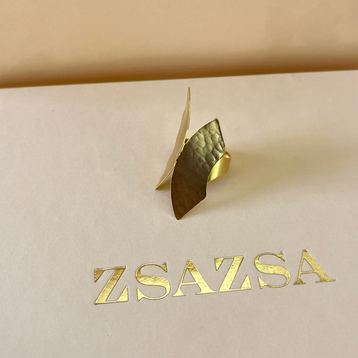 Handmade gold plated ring