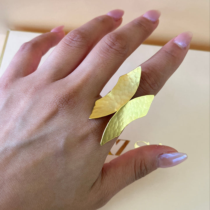 Handmade gold plated ring