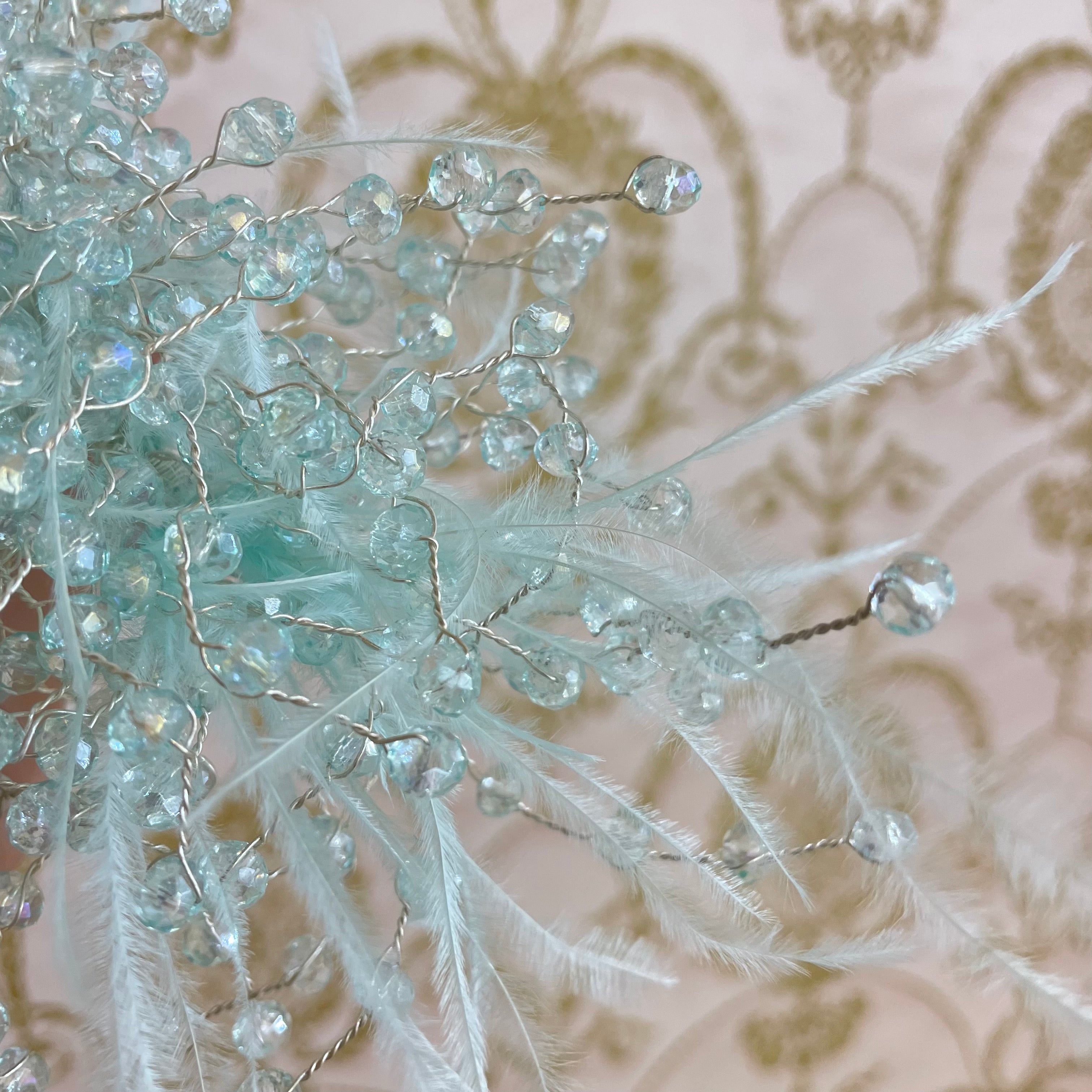 Mint feathers headpiece