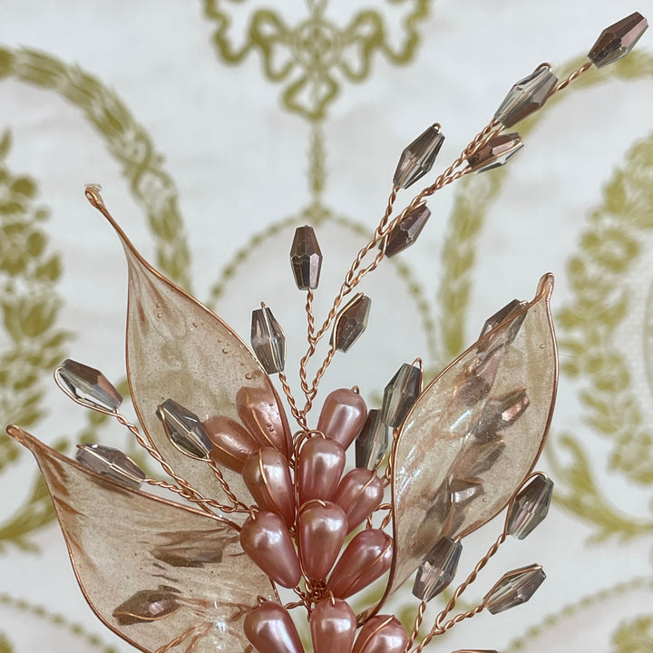 Long rose gold comb