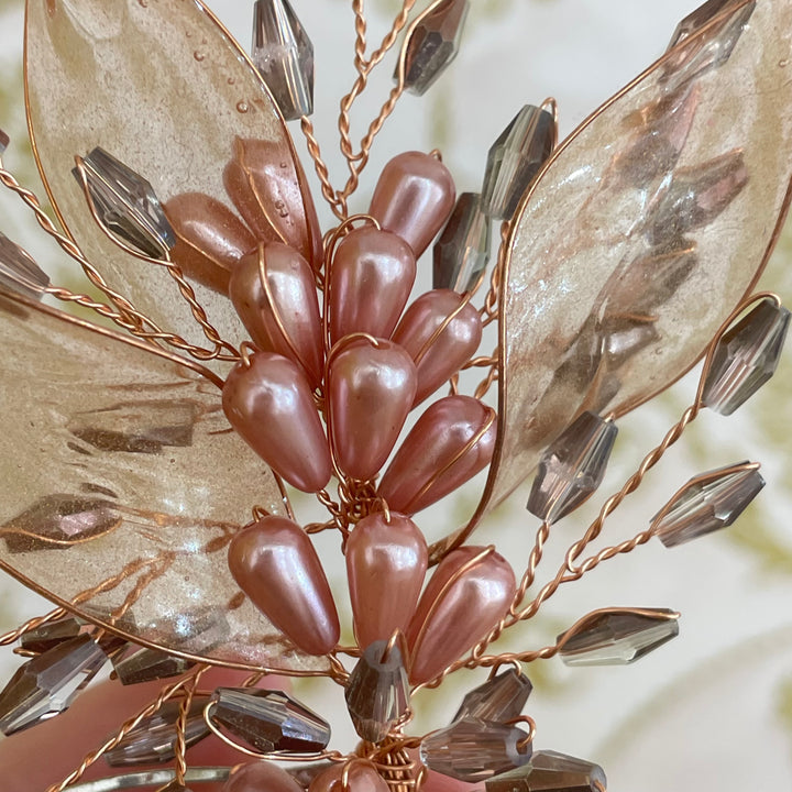 Long rose gold comb