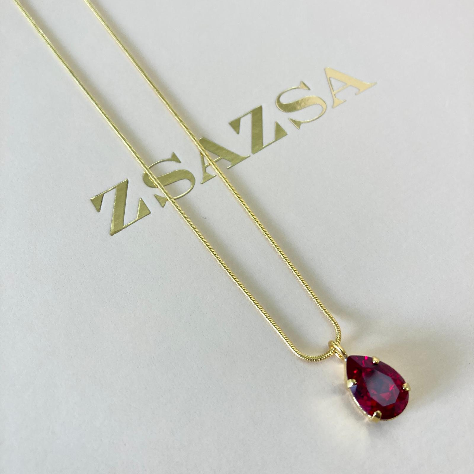 Red Swarovski Crystals pendant