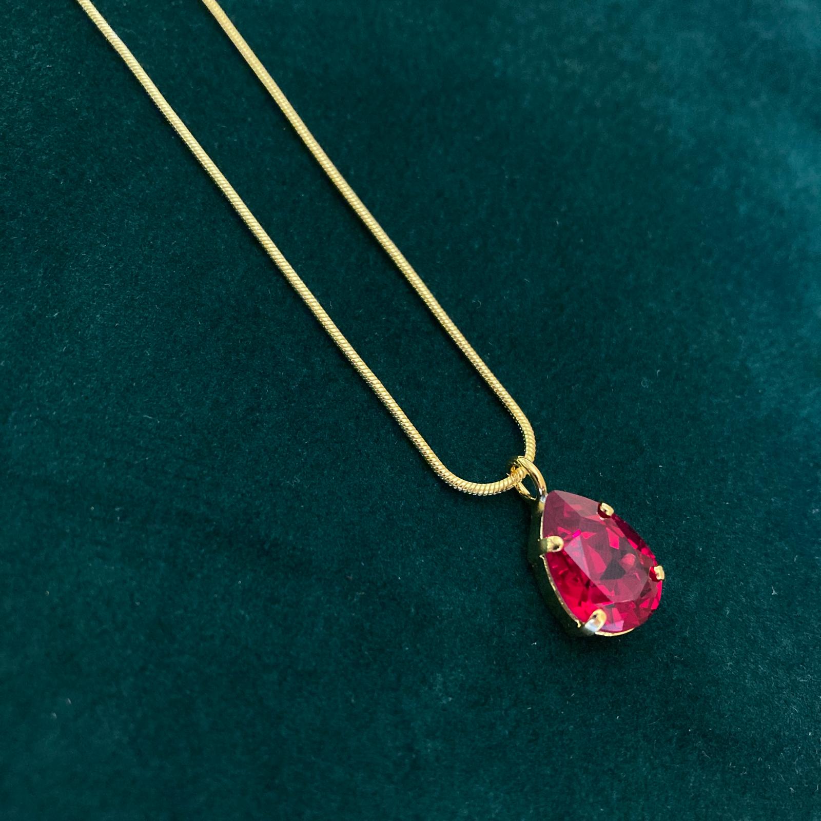 Red Swarovski Crystals pendant